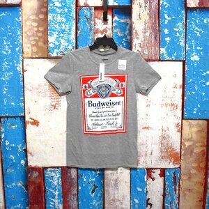 Men's Sonoma Budweiser Beer Graphic Tee T-Shirt Crew Neck SMALL Gray NEW